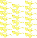 20 Pairs Heart Shaped Sunglasses Bulk, Colorful Rimless Fun Heart Sunglasses for Women Party Favors