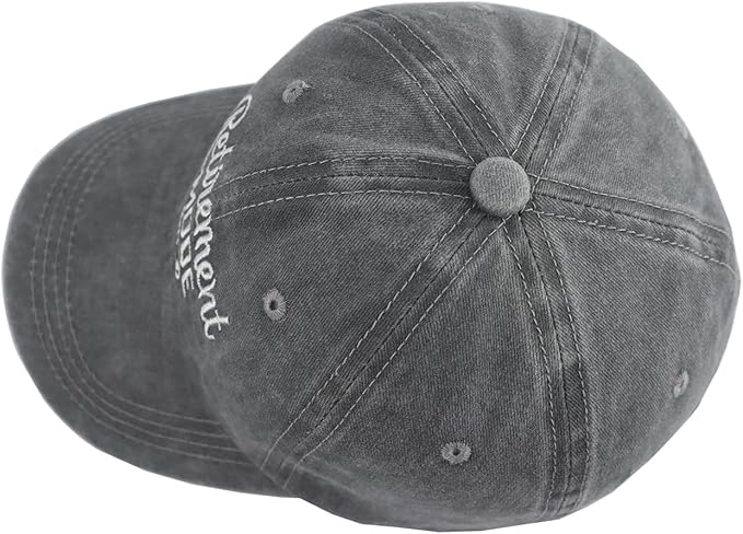 Retirement Baseball Cap for Women Men, Adjustable Washed Embroidered Vintage Classic Retro Cotton Hat