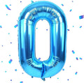 40 inch Blue Number Balloon Giant Foil Helium Balloons Blue Number 0 Balloon for Birthday Party Decorations