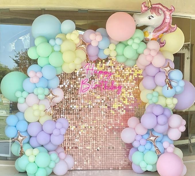 18 Inch Pastel Large Balloons - 35Pcs Thick Macaron Balloons Big Round Multicolor Latex Party Balloons for Birthday Anniversary Baby Shower Gender Reveal Themed Rainbow Party Decorations
