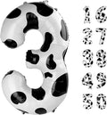 40 Inch Cow Print Balloon Number 3 Balloon,Number Balloons Cow Print Big Giant Jumbo Number 3 Foil Mylar Balloons for 13th Birthday Party Anniversary Events,Wedding Anniversary Party Decorations