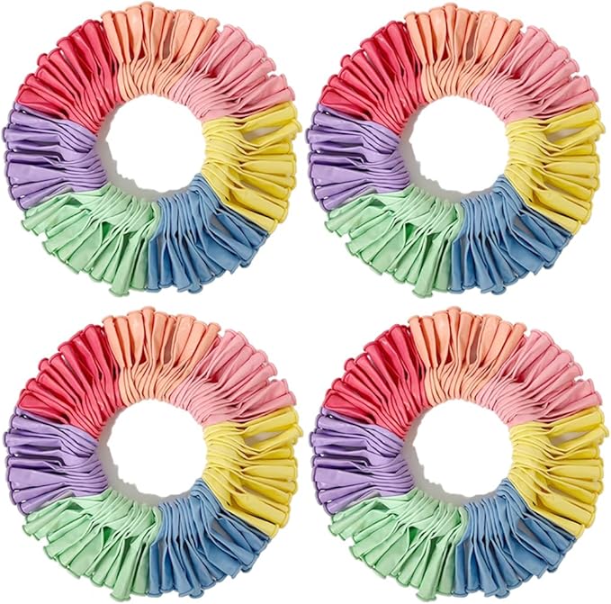 400Pcs Pastel Balloons, 5 inch 10 inch Pastel Latex Party Balloons Assorted Colors - Round Helium Macaron Balloons for Birthday Baby Shower Wedding Decorations