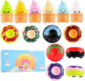 Small Pull Back Toy Cars Set,12 PCS Mini Racing Vehicles for Holiday Birthday Party Favors,Goodie Bag Stuffers,Classroom Prizes,Bulk Toys for Kids (Donut and Cupcake Design)