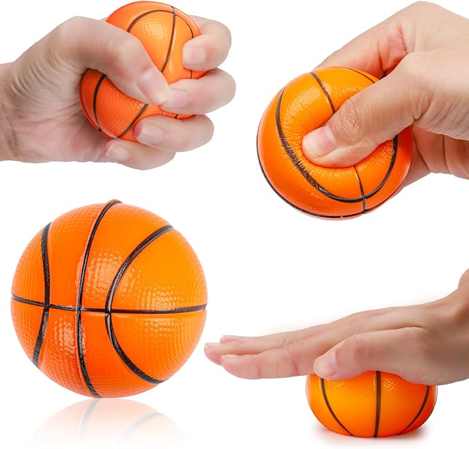 24PCS Sports Stress Balls Valentines Day Cards for Kids School Classroom Boys Girl Toddler Valentine Day Exchange Gifts Card Basketball Football Soccer Valentine’s Party Favors Prize Treat Bag Stuffer