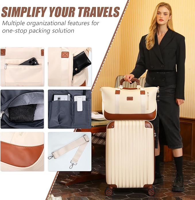 Cosbarn Luggage Sets 5 Piece Suitcases with Wheels, Suitcase Set ABS Hard Case Luggage with TSA Lock Spinner Wheels Durable Travel Luggage
