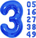 Number Balloons Navy Blue Balloons - Giant Number 10 Balloon, 10 20 30 40 50 Numbers Balloon Birthday Decorations, Blue Party Supplies for Boy Men