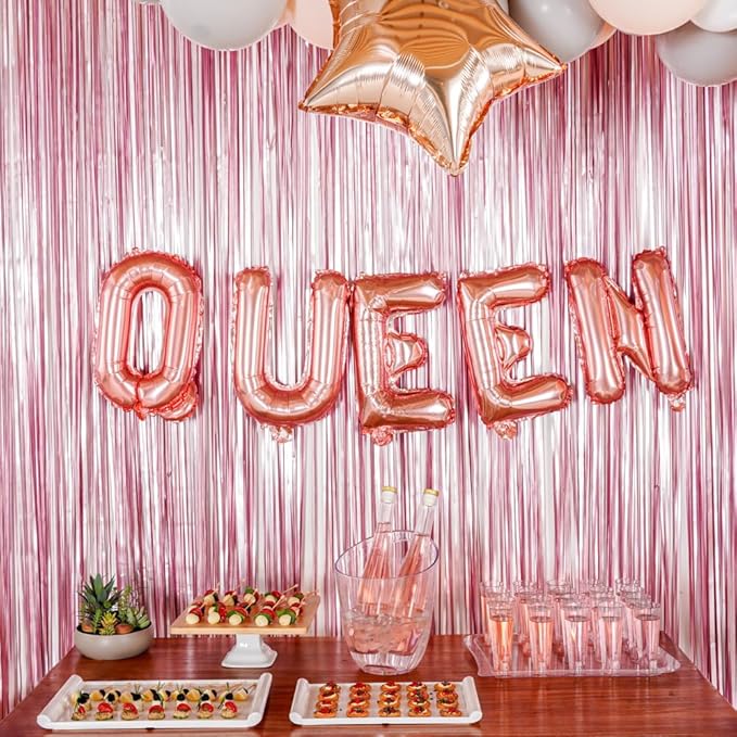 Restaurantware-Balloonify 16 Inch Letter Balloon, 1 Alphabet Party Balloon - Letter Q, Self-Sealing, Rose Gold Foil Mylar Finish, Hanging Loop, Decoration For Birthday, Wedding, Or Graduation