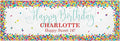 Let's Make Memories Personalized Happy Birthday Banner for Kids - Custom Colorful Party Decorations - Indoor/Outdoor Vinyl - Any Text - Happy Birthday Confetti - 6ft