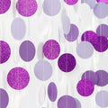 Purple-Lavender White Anniversary Party-Decoration Garland - 52Ft Women Girl Birthday Streamers Baby Bridal Shower Banner Wedding Engagement Bachelorette Graduation Lasting Surprise
