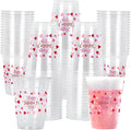 Gatherfun Valentine's Party Supplies - Romantic 60 Pcs 12oz Love-Themed Plastic Cups for Charming Decorations, Perfect for Valentines