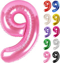 Pink Number 9 Balloon 40 Inch, 9 Balloon Number, 9th Birthday Decorations, Pink Party Supplies for Boys Girls