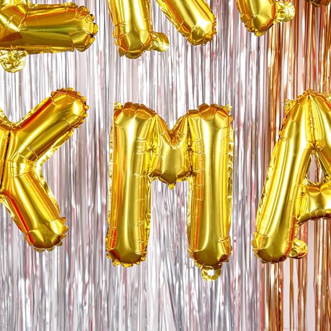 Restaurantware-Balloonify 16 Inch Letter Balloon, 1 Alphabet Party Balloon - Letter M, Self-Sealing, Gold Foil Mylar Finish, Hanging Loop, Decoration For Birthday, Wedding, Or Graduation