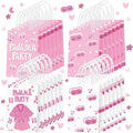 Outus 24 Pcs Sleepover Party Bags Slumber Glamper Pajama Favor Bags with Handle for Birthday Sleepover Party Favors