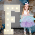 3FT Marquee Light Up Letters, Large Marquee Letters, Pre-cut Foam Board Letter F for Engagement Wedding Decorations Birthday Party Backdrop Decor, Balloon Arch Kit