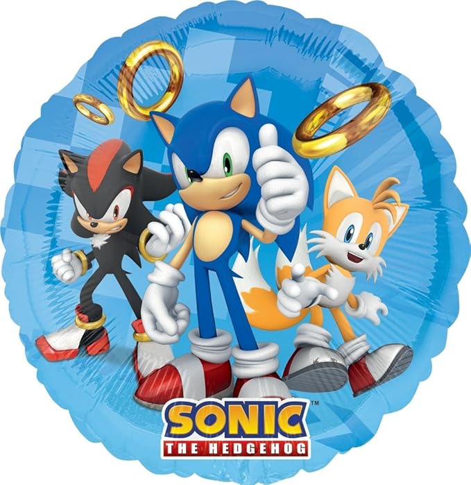 Anagram Sonic Airloonz Birthday Party Supplies Video Gamers Hedgehog Foil Balloon Bouquet Decorations