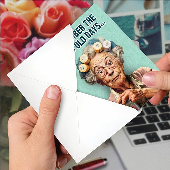 NobleWorks Funny Birthday Greeting Card with 5 x 7 Inch Envelope (1 Card) Bday Lid Off Jar C10078BDG