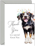 Thank You Cards for Great Grandma - Party Dog - Thankyou Cards for Great Grandma from Great Grandson Great Granddaughter, Heartfelt Appreciation Card A5 Thank You So Much Greeting Cards