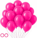 105pcs Hot Pink Balloons 12inch Dark Pink Balloons for Birthday Graduation Baby Shower Wedding Anniversary Princess Theme Party Valentine's Day Decorations