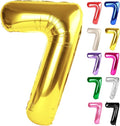 Gold Number 7 Balloon 40 Inch, 7 Balloon Number, 7th Birthday Decorations, Gold Party Supplies for Boys Girls