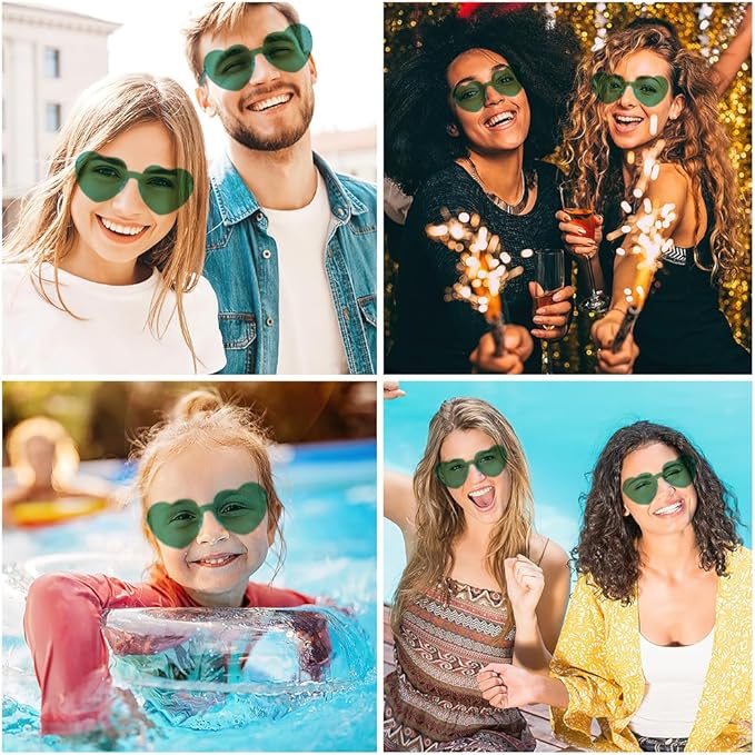 Heart Sunglasses 2 Pairs Heart Shaped Sunglasses Womens Heart Glasses Rave Sunglasses for Women Party Favors
