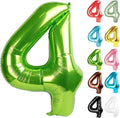Light Green Number 4 Balloon 40 Inch, 4 Balloon Number, 4th Birthday Decorations, Light Green Party Supplies for Boys Girls