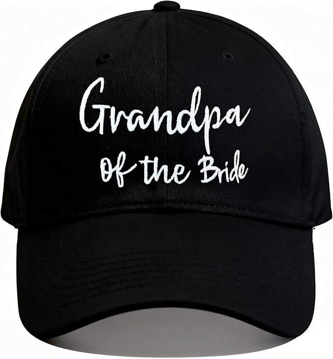 Adjustable Embroidered Hat for Bridal Shower Wedding Engagement Anniversary Honeymoon Newlyweds Couples Gifts