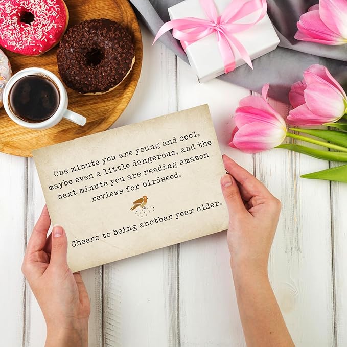 Funny Birthday Card for Him Her, Unique Getting Old Birthday Card for Dad Mom Brother Sister Friend Bestie, Humorous 40th 50th 60th Birthday Gift for Him Her