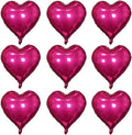 Hot Pink Heart Shaped balloons Pack of 10,18 Inch Vibrant Pink Love Valentine Balloons Heart Romantic Balloons For Valentines Day Propose Marriage Wedding Bridal Shower Engagement Party Decorations