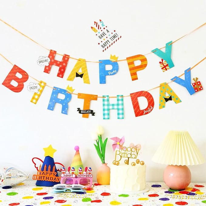 Rainbow Birthday Decorations Colorful Balloon Arch Kit Crepe Paper Streamers Assorted Colors for Kids Party Supplies Happy Decor Backdrop