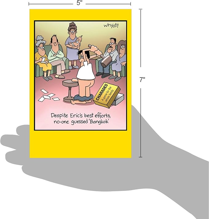 NobleWorks Funny Birthday Greeting Card with 5 x 7 Inch Envelope (1 Card) Bday Bangkok Family Game 8300Z