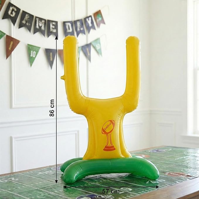 Football Balloons dark green brown black Balloons with Banner Hanging Swirl Goal Post Football Balloons for Sports Birthday Boys first year touch down party decorations