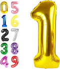 Number Balloons 40 Inch, Gold Balloons for Birthday Party Decoration, Foil Number 1 Ballon for 1, 10, 11, 100 Celebration, Boy and Girl Birthday, Baby Shower, Anniversary Decor