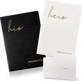 Vow Books His and Hers, Wedding Vow Books with Soft Touch Gold Foil Engraving, Wedding Essentials, Wedding Accessories