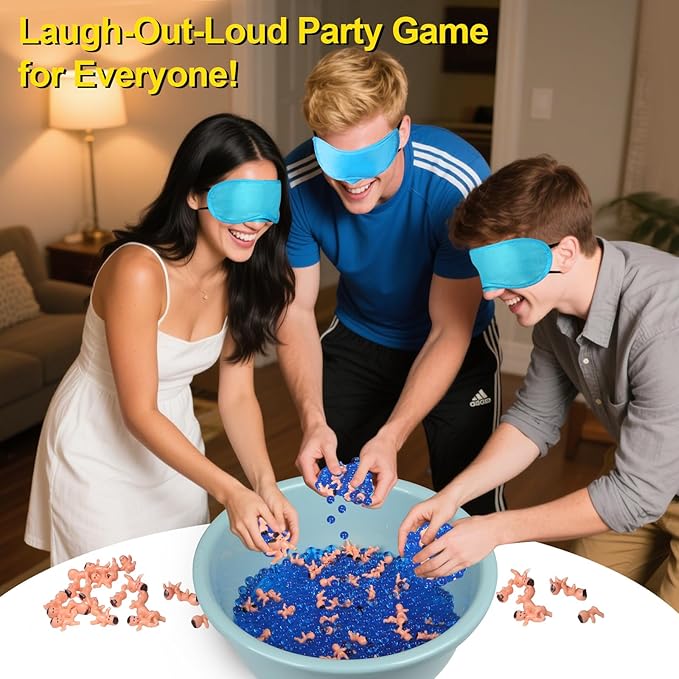 YUBAIHUI 3 Sets Baby Shower Games Funny Activities - Funniest Bridal Shower Game Ever, Ice Breakers for Boy or Girl, Grab Baby Madness (Blue)