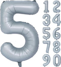40 In Matte gray Number Balloons Helium Foil Mylar Balloon Birthday Party banquet Decoration 5