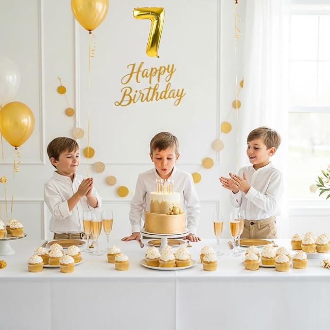 TONIFUL Number Balloons 16 Inch Gold 2 Set 0-9 Number Mylar Foil Balloons 20 Pcs Custom digitalal for 2026 New Year Eve Birthday Party Engagement Graduations Anniversary Baby Shower Decor