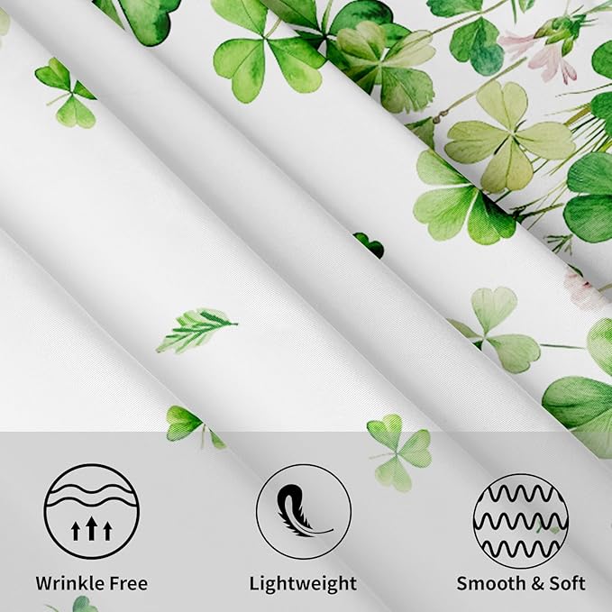St Patricks Day Tablecloth Round 70 Inch Green Shamrock Table Cloth Farmhouse St Patrick's Day Table Cover for Kitchen Dinner Room Holiday Party Indoor Outdoor Home St Patricks Day Decor