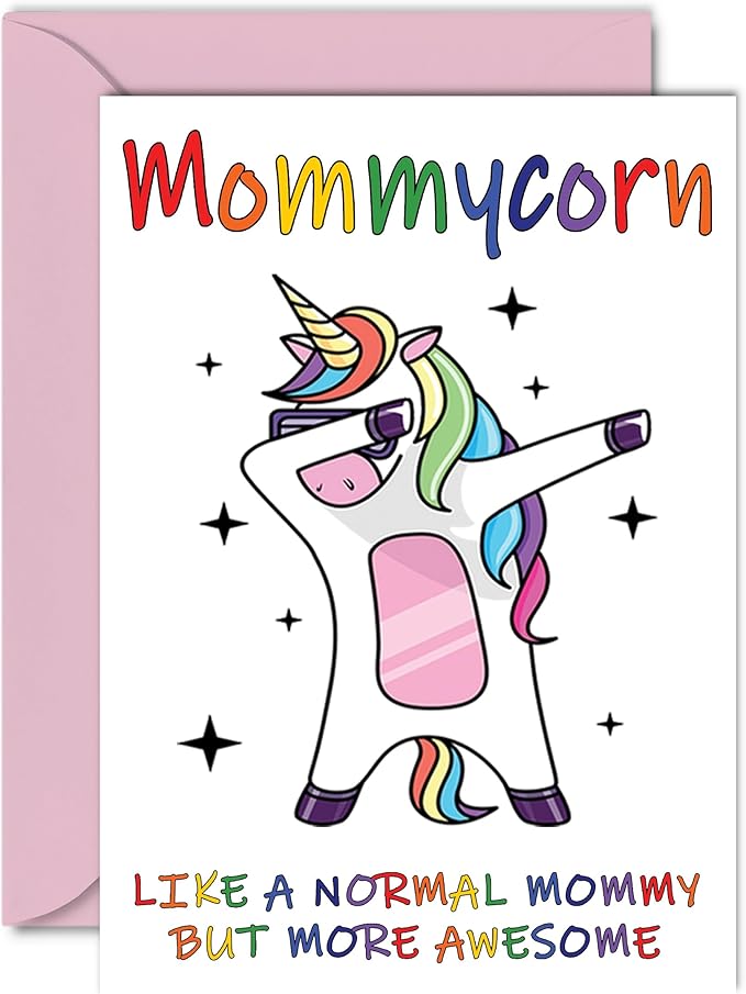 Stuff4 Birthday Cards for Mommy - Mommycorn - Mommy Birthday Card from Daughter Son, Happy Birthday Mommy, Mom Unicorn Birthday Card, A5 Seasonal Mothers Day Mama Mammy Mommy Funny Greeting Cards