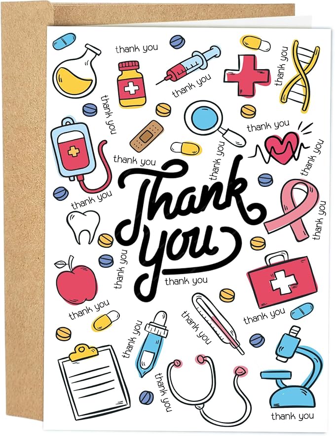 Funny Thank You Card for Doctor Nurse, Nursing Preceptor Card, Appreciation Cards Gift for Medical Staff, Heartfelt Medical Thank You Cards from Patients