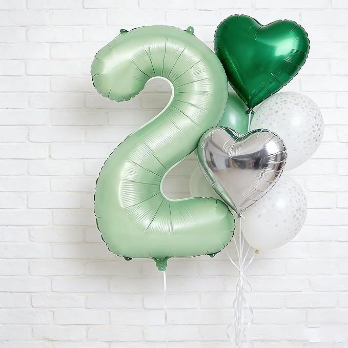 40" Olive green Number Balloons Helium Foil Mylar Balloon Birthday Party banquet Decoration Digital 8