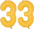 40-Inch Large Number Balloon Toy Inspired Story Matte Yellow Birthday Balloon Western Rodeo Party Supplies Boy Girl Story Anniversary Kids Birthday Party Cowboy Farm Themed Baby Welcome Decorations