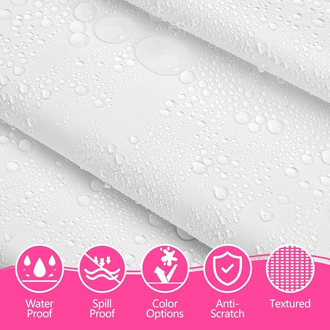 Disposable Plastic Tablecloth White 54x108 Inch, 5-Pack Waterproof Rectangular Table Cover for Parties, Picnics, Dining Protection