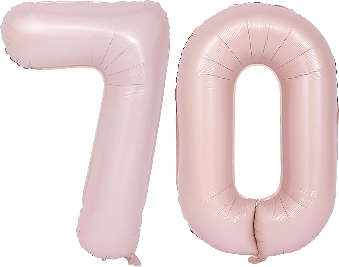 40 In Matte Pink Number Balloons Helium Foil Mylar Balloon Birthday Party banquet Decoration Digital 70