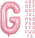 40 Inch Pink Letter G Balloon, Large Light Pink Letter Balloon, Single Foil Alphabet G Balloon, Big Baby Pink Name Letters Balloon Helium for Girls Women Birthday Party Wedding Anniversary Decoration