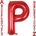 AULE red Letter Balloons P 40Inch Large Giant big Foil Mylar red P Balloon for Birthday Aniversary Party Decorations