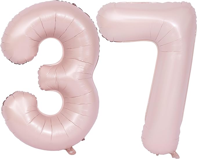40 In Matte Pink Number Balloons Helium Foil Mylar Balloon Birthday Party banquet Decoration Digital 37