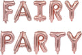 2 Set 20Pcs Rose Gold Fairy Party Letter Balloons 16in Balloon Foil Letter Decorations Party Decor Rose Gold Letter Balloons Fairy Party Party Supplies
