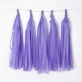 9.8in Purple Tissue Paper Tassel DIY Hanging paper decorations Party Garland Decor for Party Decorations Wedding,Festival,Baby Shower Decoration 20PCS (Light purple 25CM)