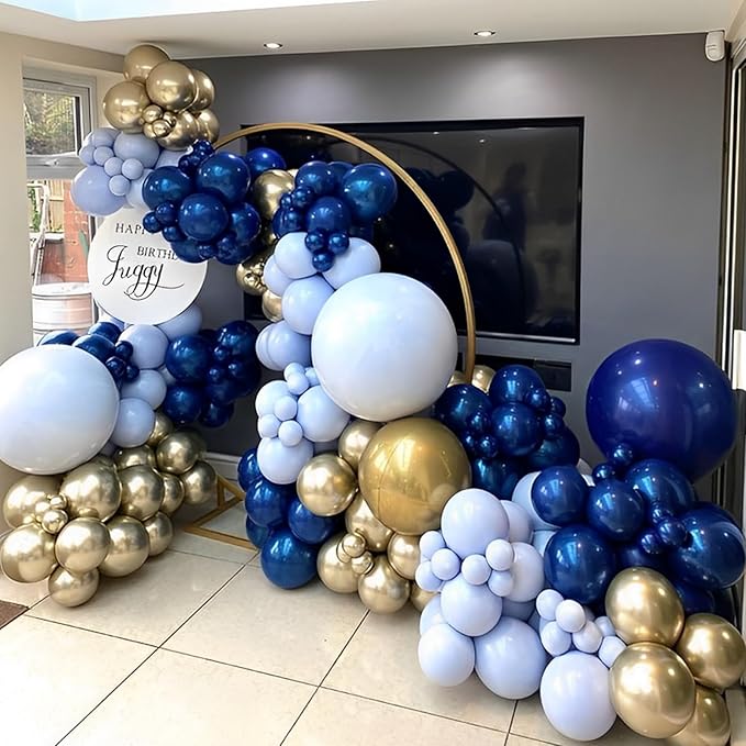 110pcs Navy Blue Balloons 12inch Dark Blue Latex Party Balloons for Graduation, Wedding, Birthday, Baby Shower, Gender Reveal, Anniversary Party Decorations