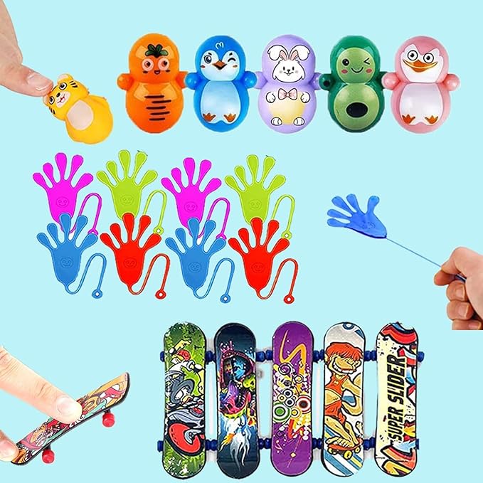 128 Pcs Party Favors Toys for Kids, Treasure Box Toys for Classroom Carnival Prizes Rewards Bulk, Easter Egg Fillers, Goodie Bag Stuffers for Kids Party, Pinata Fillers Birthday Gifts